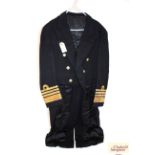 A Royal Navy frock coat, label to A.S. Norton with