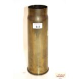 A British WWI (dated 1918) 3PR brass shell case