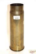 A British WWI (dated 1918) 3PR brass shell case