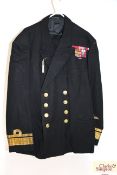 A Royal Navy jacket and trousers, jacket with Port