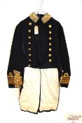 A Royal Navy "Full Dress" coat with Vice-Admiral i