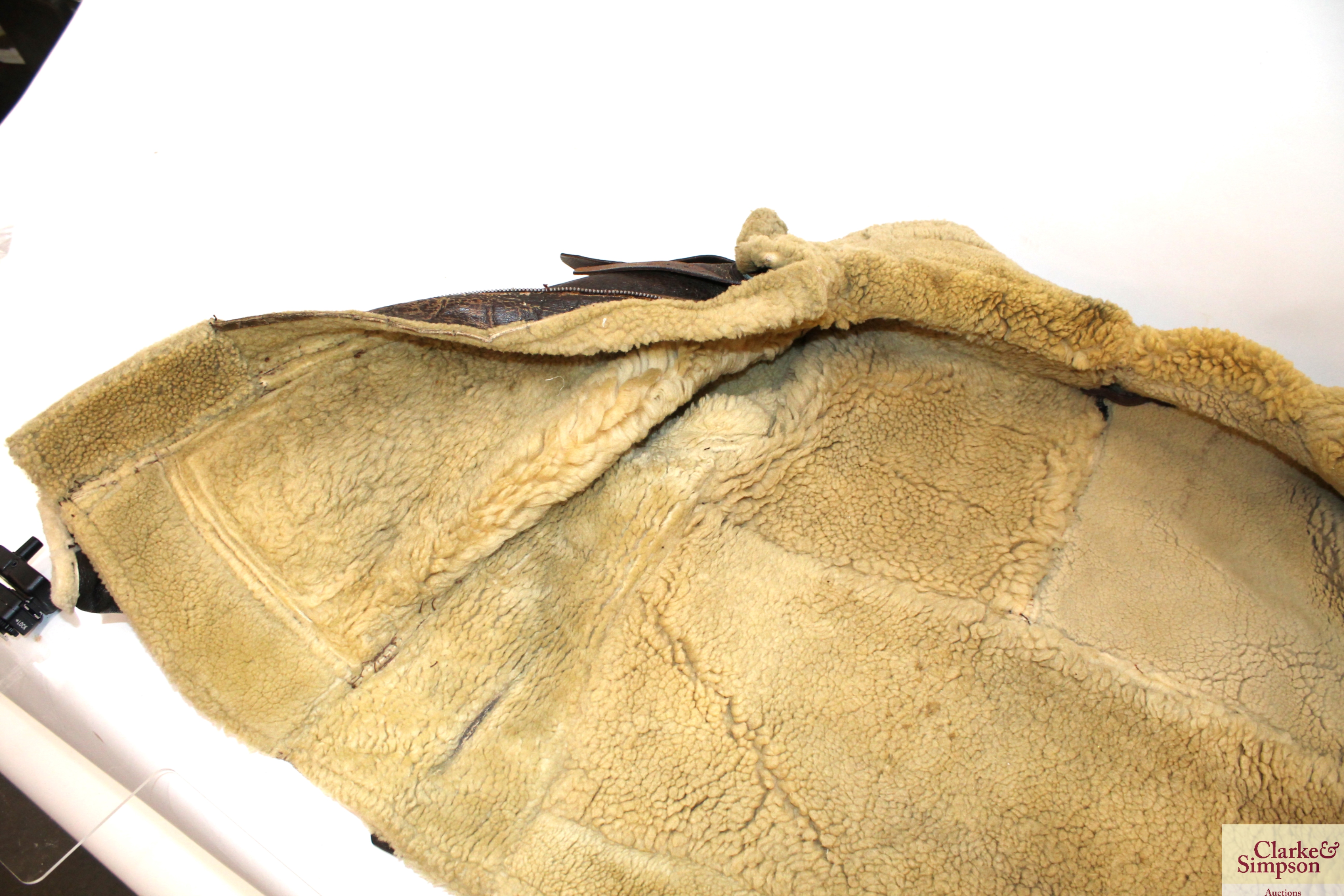 An "Aero Leather" WWII era B3 flying jacket, with - Image 8 of 9