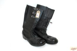 A pair of WWII era black dispatch riders boots (si