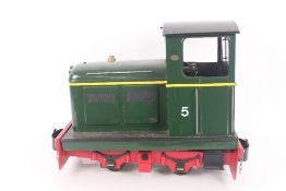 A Maxitrak Maidstone 5" Gauge model locomotive, in