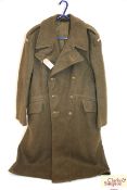 A WWII era Great Coat with "Home Guard" insignia