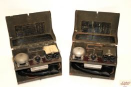 A pair of military telephones (Set D-Mk.V), (one c