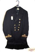 A Royal Navy frock coat, label to B.R.N. Brannon w