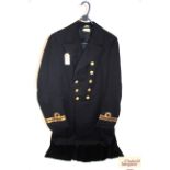 A Royal Navy frock coat, label to B.R.N. Brannon w