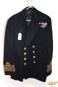 A Royal Navy dress jacket, Portsmouth label to W.A