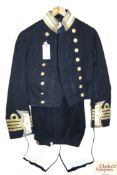 An early 19th Century Royal Navy dress coat with t