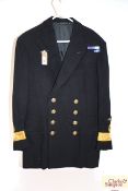 A Royal Navy dress jacket, labelled to J.M. Worthi