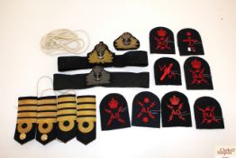 A collection of Naval insignia / badges