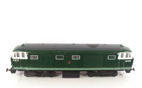 A 5" Gauge model of a diesel D7029 Hymek locomotiv