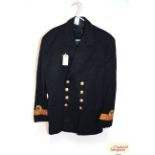 A Royal Naval dress jacket, label to W.L. Cordeaux