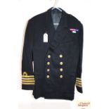 A Royal Navy jacket, tailors label to R. McQueen,