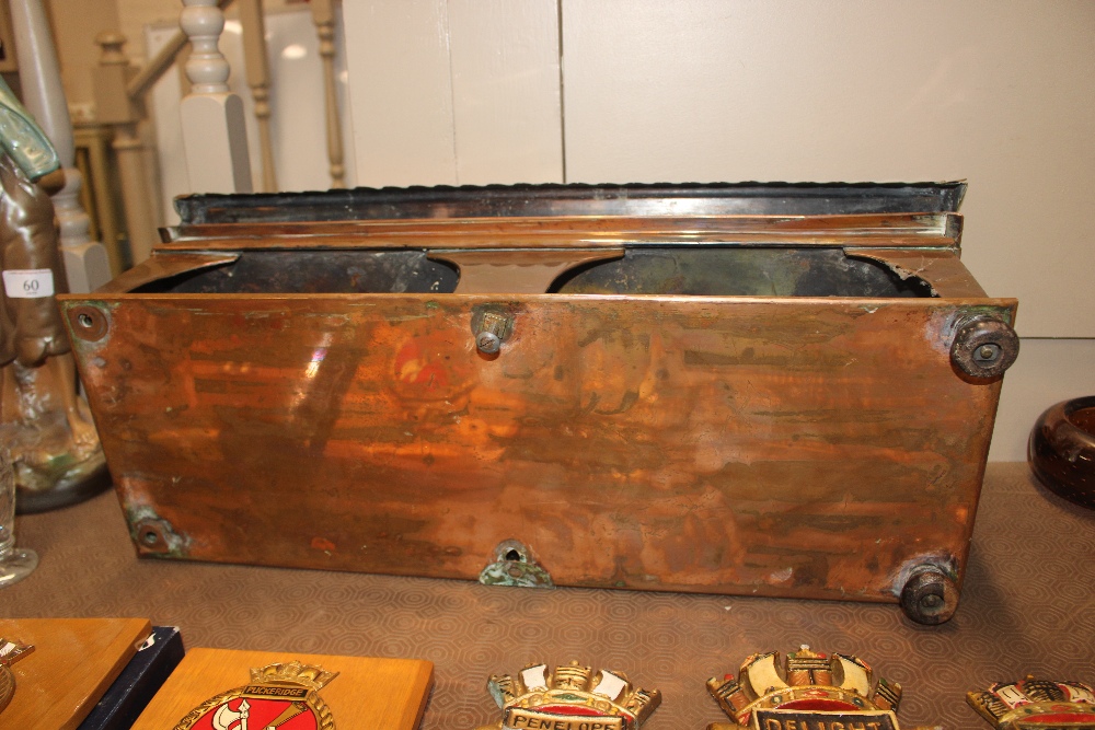 An early 20th Century copper two burner hot plate - Image 7 of 9