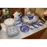 A quantity of various blue and white china