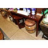 An Art Deco style simulated rosewood console table