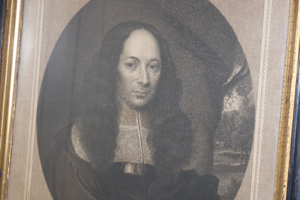 Antique print, portrait print Peter Blundell in ebonised frame - Image 3 of 6