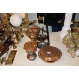 Various copperware to include kettles, pans, warmi
