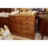 A 19th Century mahogany chest of two short and thr