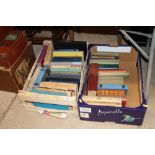 Two tray boxes of miscellaneous books