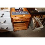 A pine bedside chest