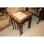 A nest of three occasional tables