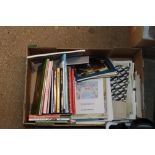 A box of miscellaneous art books