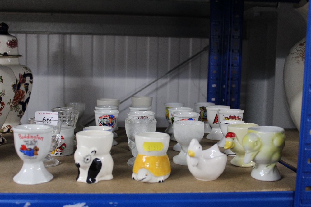 A collection of egg cups