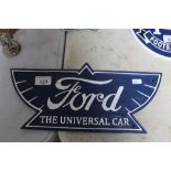 A reproduction cast iron Ford advertising sign