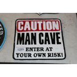 A novelty Man Cave plaque (177)