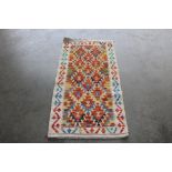 An approx. 4'6" x 2'1" Chobi Kelim runner