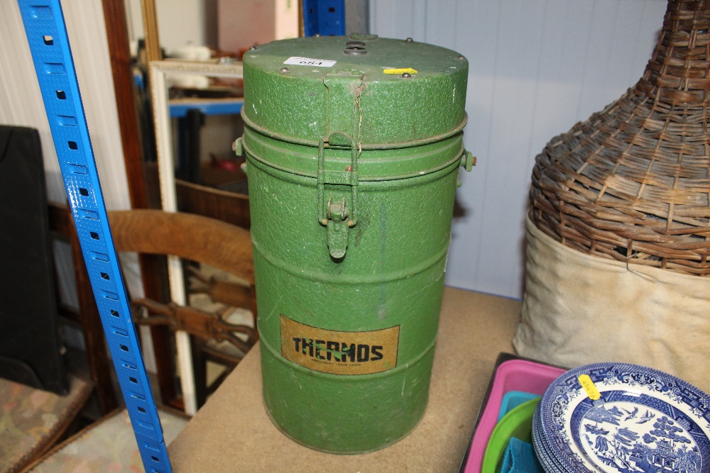 A thermos flask