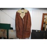 A sheepskin coat