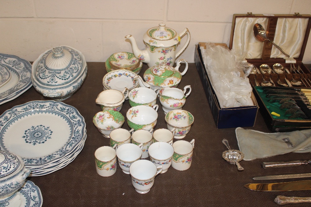 A Paragon Rockingham style coffee set and various