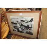 RAF framed aircraft photo and two prints