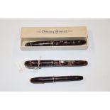 A Conway Stewart Dinkie pen and two Conway Stewart