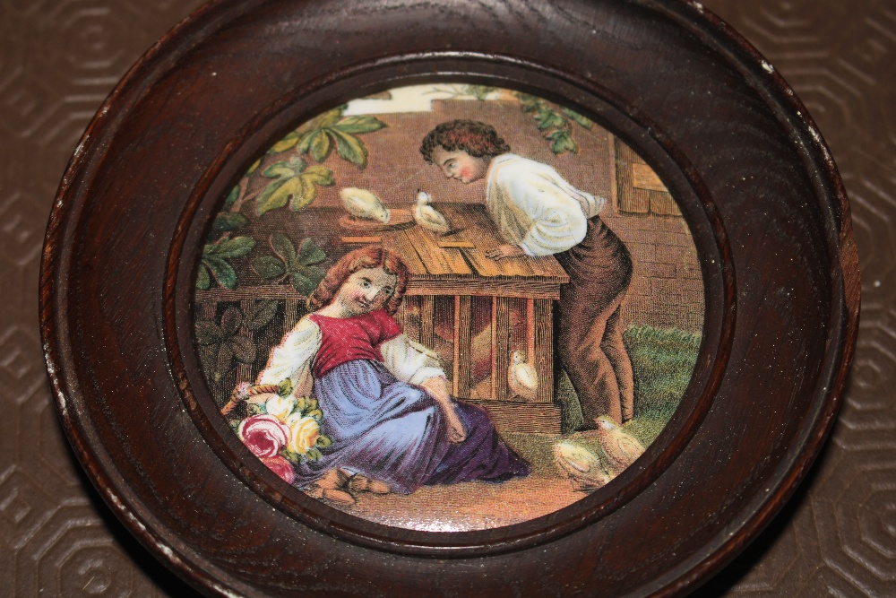 Three framed Pratt ware lids - Image 5 of 5