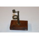 A brass pocket microscope