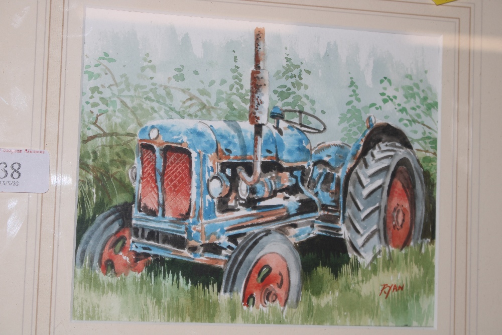 John Ryan, watercolour study of a Fordson tractor - Image 2 of 3