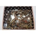 A box of various keys