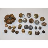 A collection of military buttons