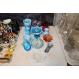 A collection of Victorian and later Art glass ware