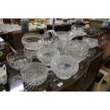 A quantity of various cut glass fruit bowls etc.