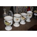 Four Denby goblets