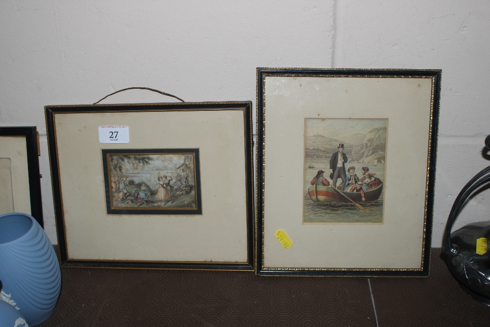 Two framed and glazed George Baxter prints