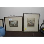Two framed and glazed George Baxter prints