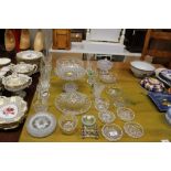 A quantity of various cut and other table glassware