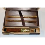 A Parker duo fold fountain pen with 18ct gold nib